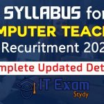 Rajasthan Computer Teacher 2nd Grade Syllabus 2021