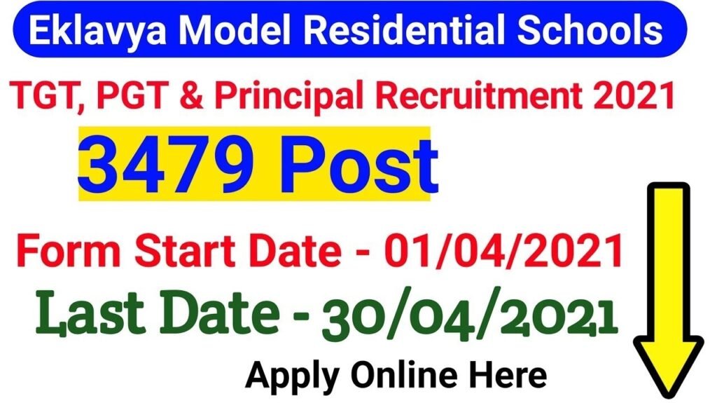 You are currently viewing Eklavya Model Residential School NTA EMRS PGT Computer Teacher Recruitment 2021 Apply Online